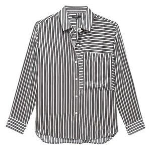 Rails Spencer Aspen Striped Silk Button Down Blouse Size XL NWT $268